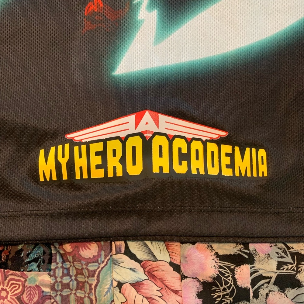 My Hero Academia Mens XL T-Shirt Deku Electric Charged Kanji Attack Short Sleeve